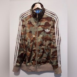 Adidas Originals Military Camouflage Track Jacket. Size Large. %100 Polyester.